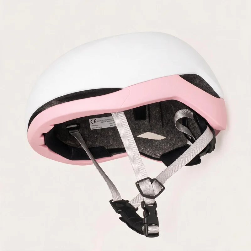 Capacete Branco com rosa